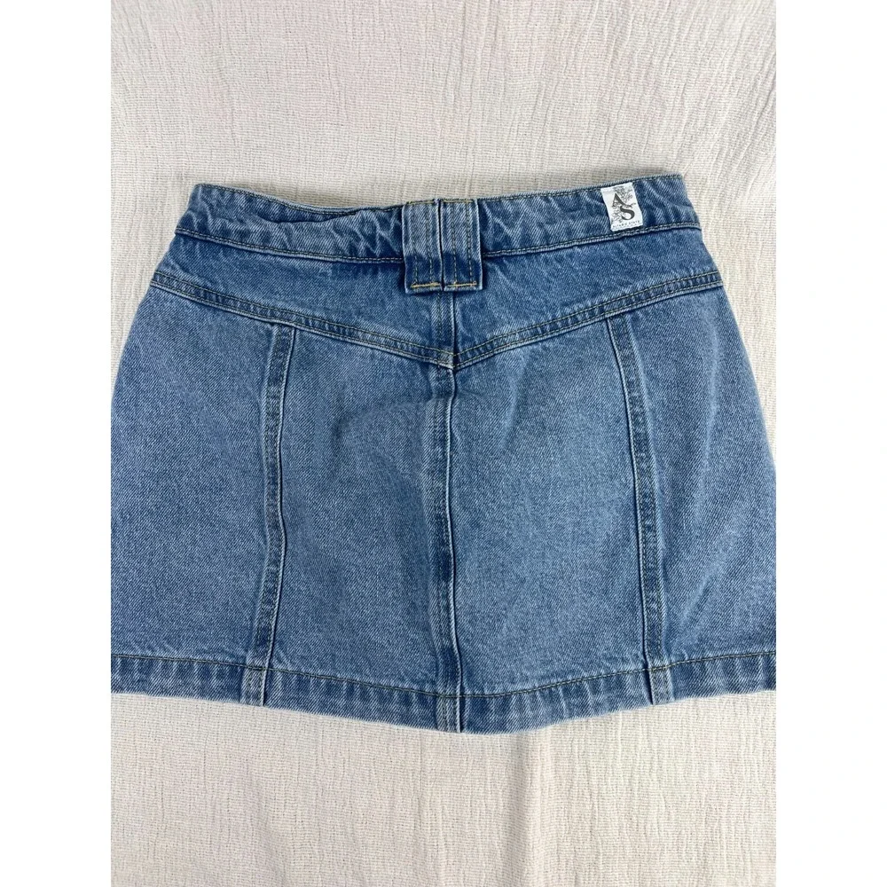 2- Altar'd State Raleigh Layered Lace Shorts Womens XS Denim Mini Academia Boho‎ - Picture 7 of 14
